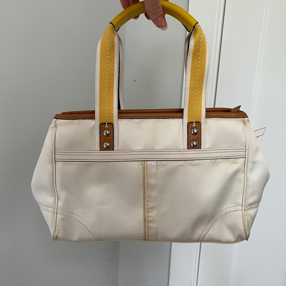 Coach White and Yellow Shoulder Bag - Picture 4 of 7